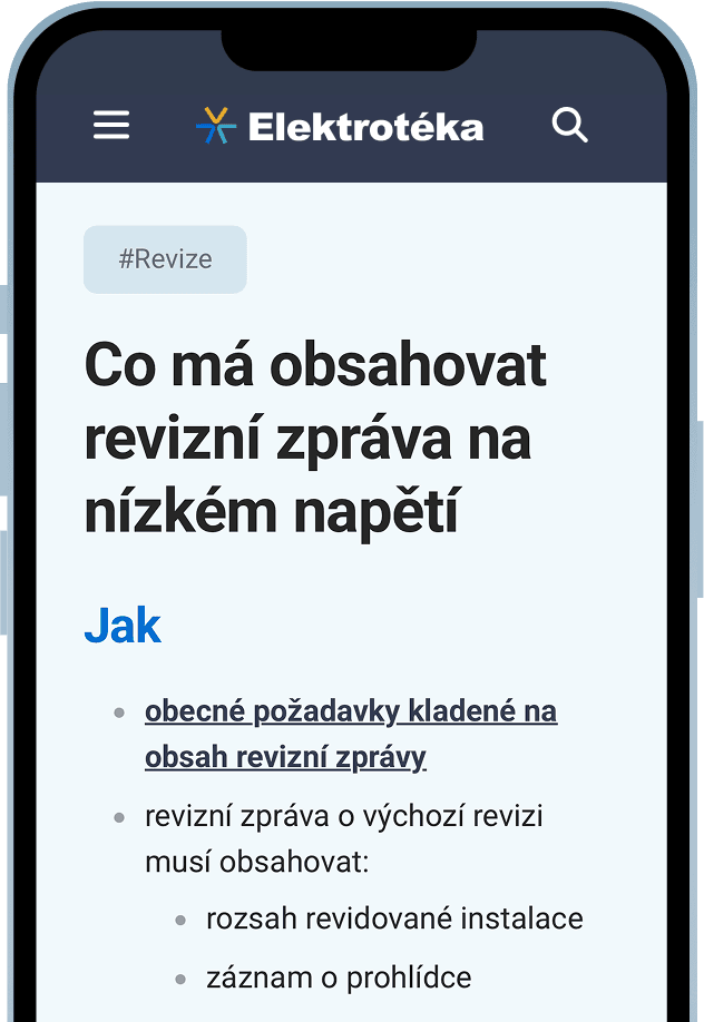 Elektrotéka mobile app interface